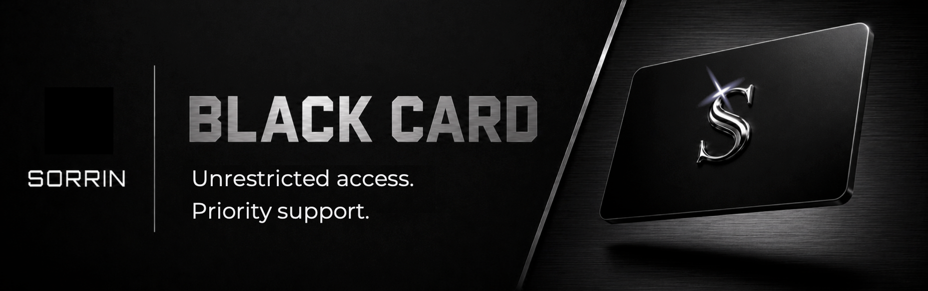 SORRIN Black Card membership banner